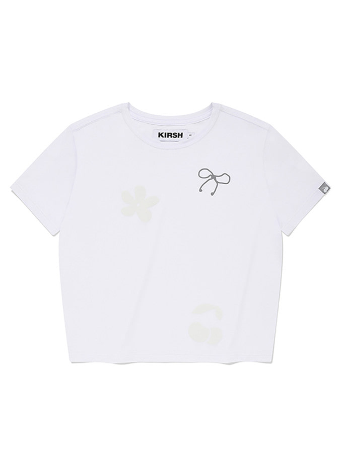Reflective Graphic Crop T-Shirt